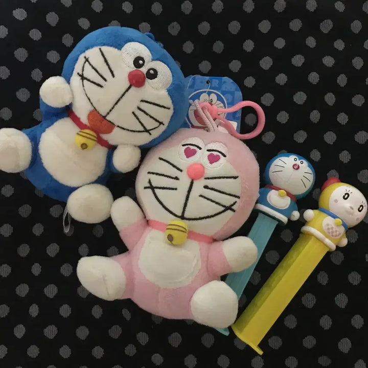 [BUNJANG] Doraemon &amp; Dorami Vintage Doll Bundle Set / 도라에몽 인형 빈티지 인형 도라미 에몽 일괄