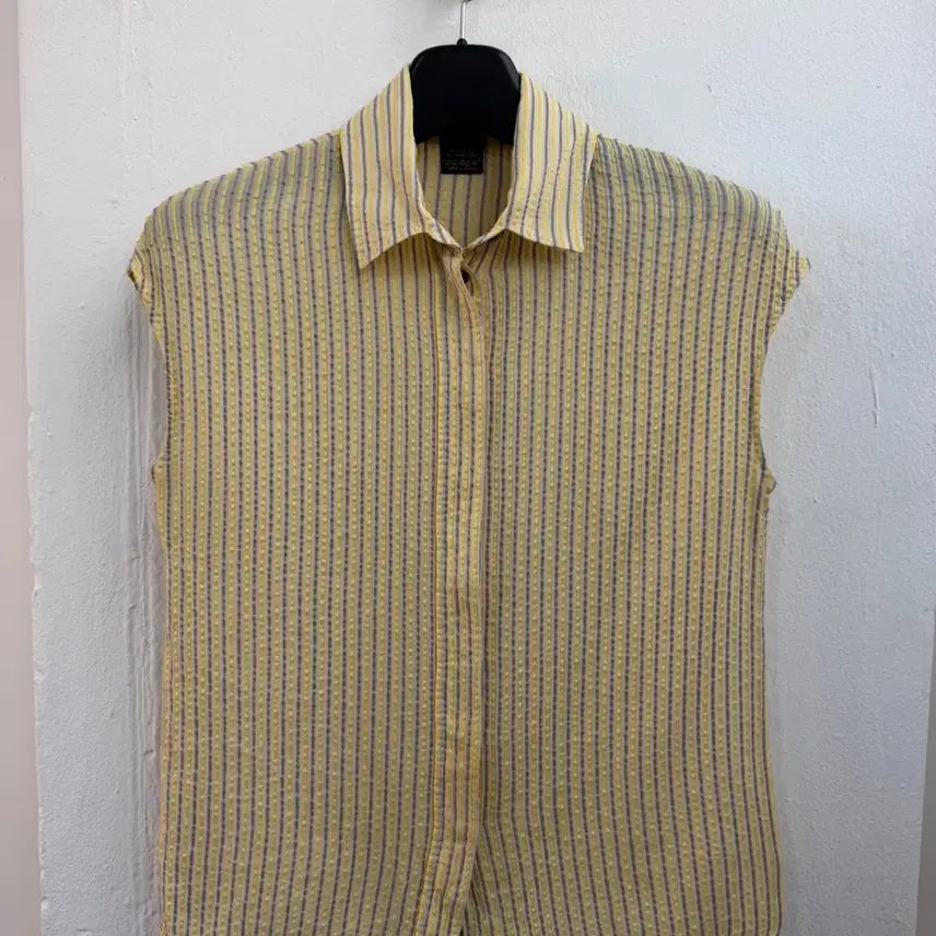 [BUNJANG] Louis Vuitton Stripe Silk Sleeveless Top / 루이비통 스트라이프 실크 슬리브리스