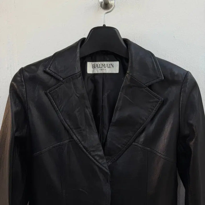 [BUNJANG] Balmain Lambskin Leather Coat / 발망 램스킨 레더 코트