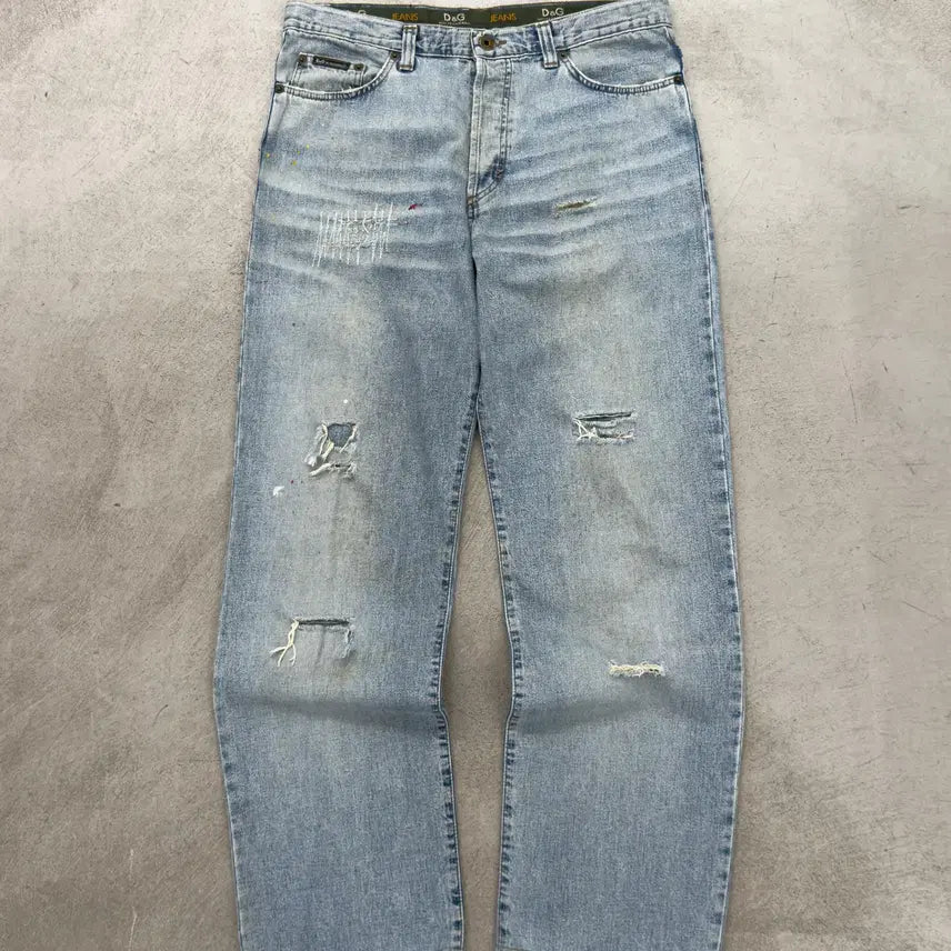 [BUNJANG] Dolce &amp; Gabbana Distressed Denim Pants / 돌체앤가바나 데님 팬츠