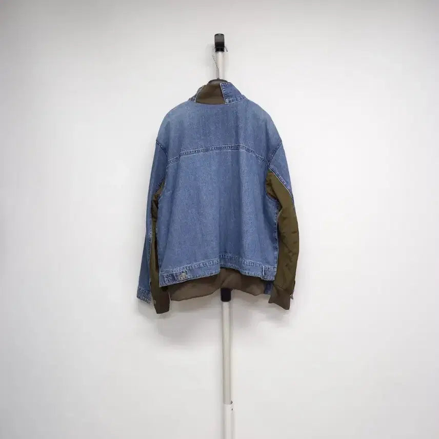 [BUNJANG] System Spring/Autumn Loose Fit Denim Jacket Khaki / 새 시스템 춘추동 루즈박시핏 데님 자켓 66.77