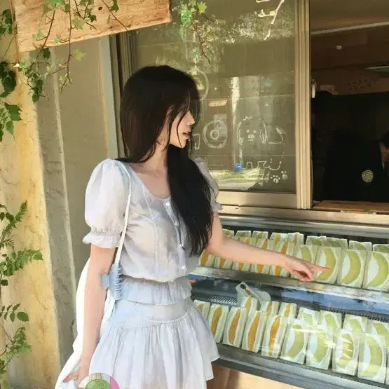 [BUNJANG] Fineh Etere Lace Blouse Set / fineh 피네마켓 에테레이스 세트