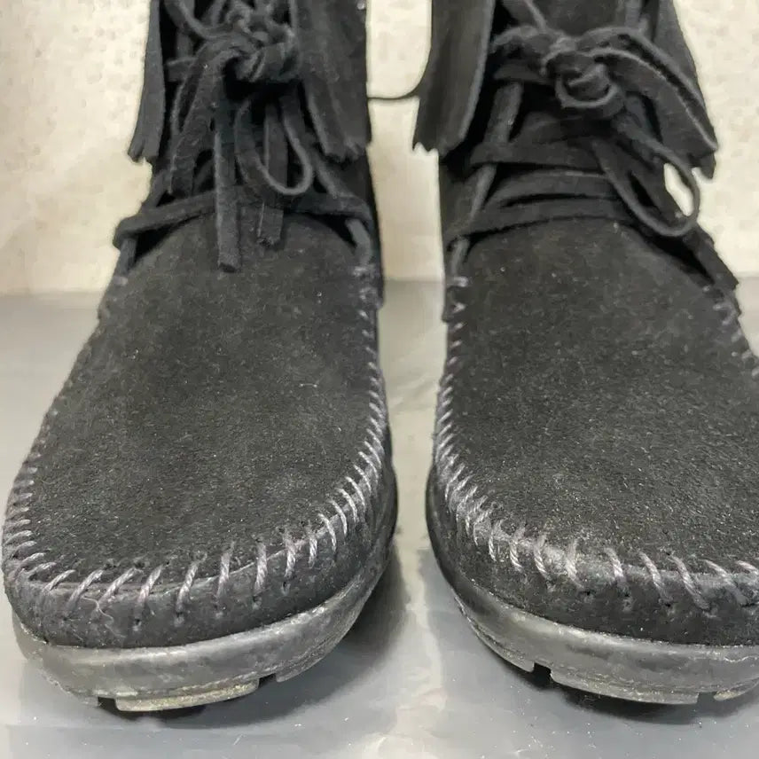 [BUNJANG] Hush Puppies Suede Fringe Boots / (230)hush puppies 스웨이드 부츠.수술프린지