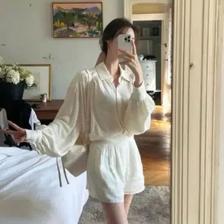 [BUNJANG] Labelle Blanc French Balloon Two-Piece Set / 라벨르블랑 프렌치벌룬 투피스 셋업