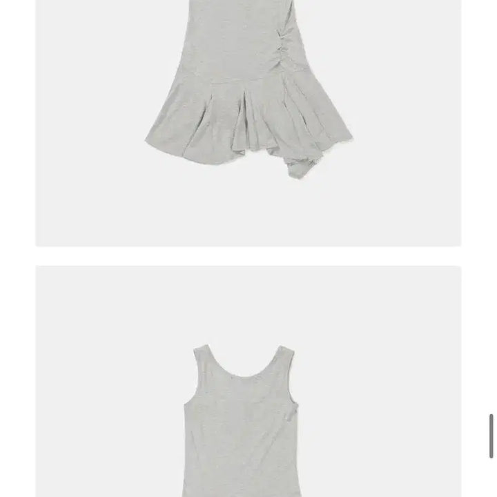 [BUNJANG] LCDC Frill Sleeveless Top - Melange Grey / 엘씨디씨 LCDC 프릴 슬리브리스 탑 그레이