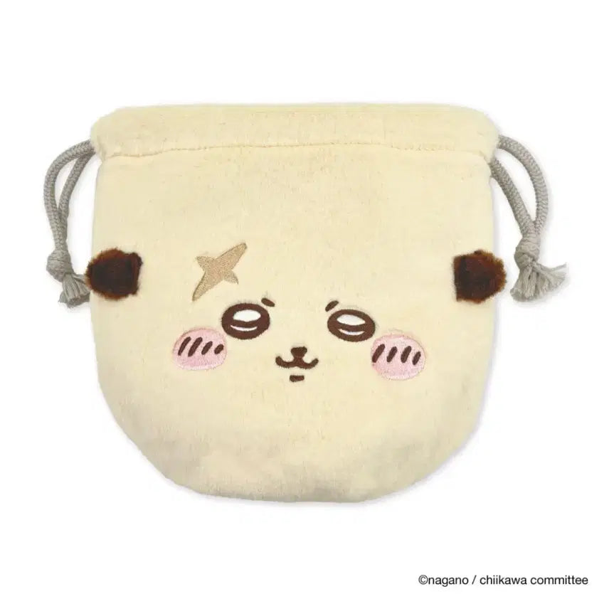 [BUNJANG] Chiikawa Racco Face Pouch / 치이카와 랏코 페이스 복조리 파우치