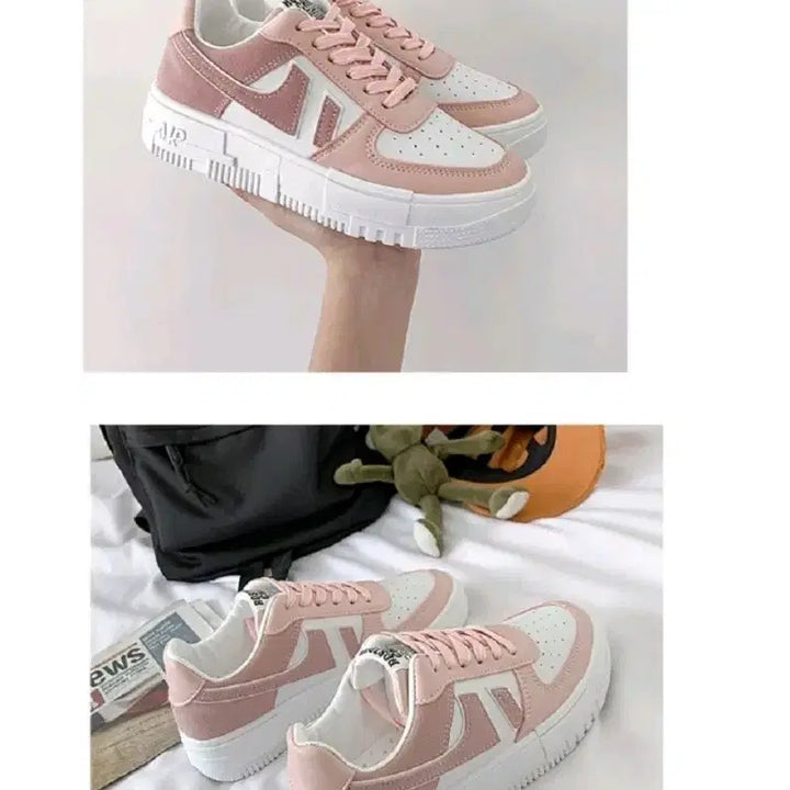 [BUNJANG] Boston Child Sneakers Pink White 245 / [새상품] 보스턴 차일드 스니커즈 핑크 화이트 245