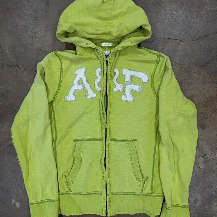 [BUNJANG] American Eagle Lime Green Zip-Up Hoodie / 아메리칸이글 후드집업 라임색