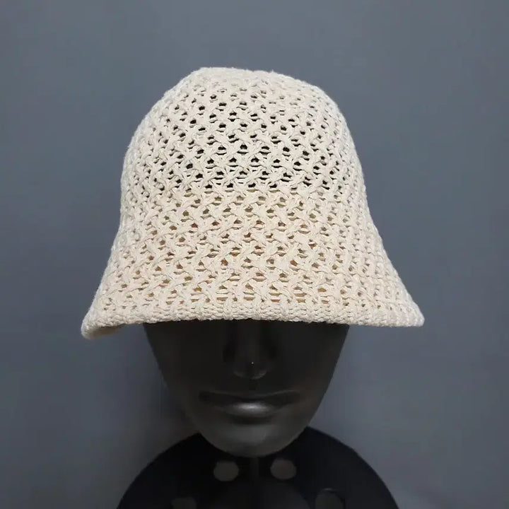 [BUNJANG] Beige Crochet Bucket Hat / 크로셰 버킷햇 베이지색