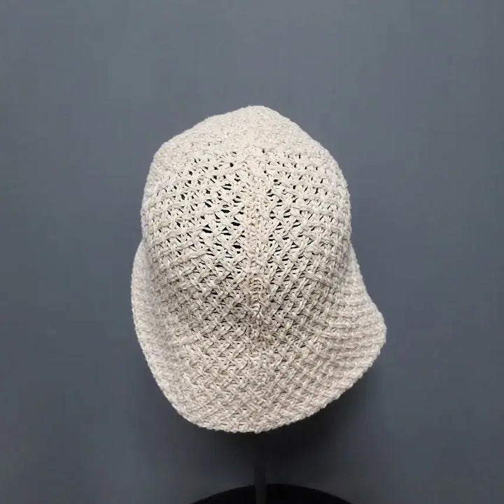 [BUNJANG] Beige Crochet Bucket Hat / 크로셰 버킷햇 베이지색