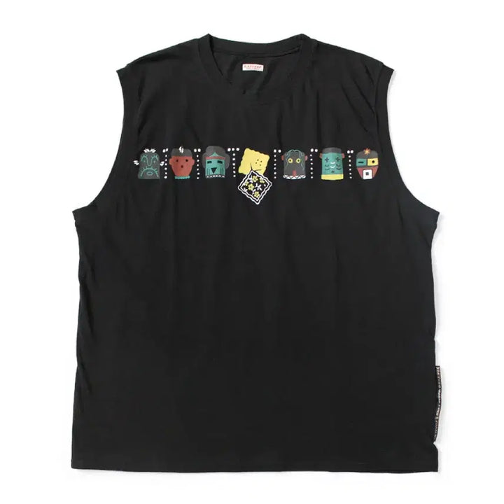 [BUNJANG] KAPITAL Kachina Big Sleeveless T-Shirt Size 3 / [새상품] KAPITAL 캐피탈 나시 패키쉬&amp;카치나 빅 티셔츠 민소매