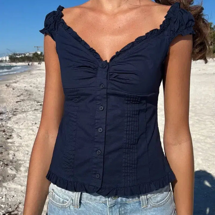 [BUNJANG] Brandy Melville Elena Top Navy / 브랜디멜빌 ELENA TOP (NAVY)