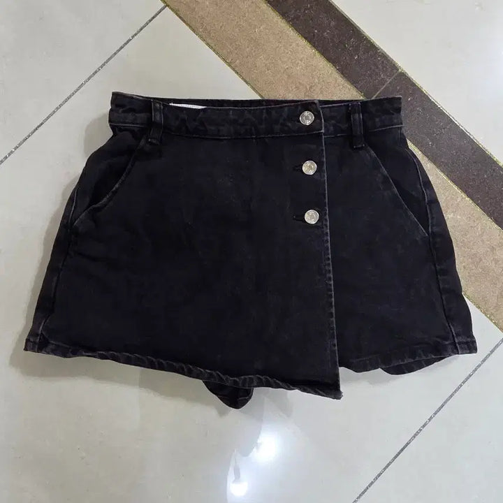 [BUNJANG] ZARA Denim Skirt Pants Black / 자라 데님 치마바지