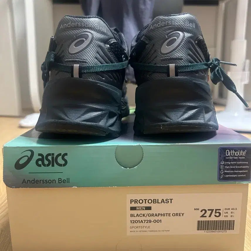 [BUNJANG] Asics x Andersson Bell Protoblast Black Sneakers / 아식스 x 앤더슨벨 프로토블라스트 블랙