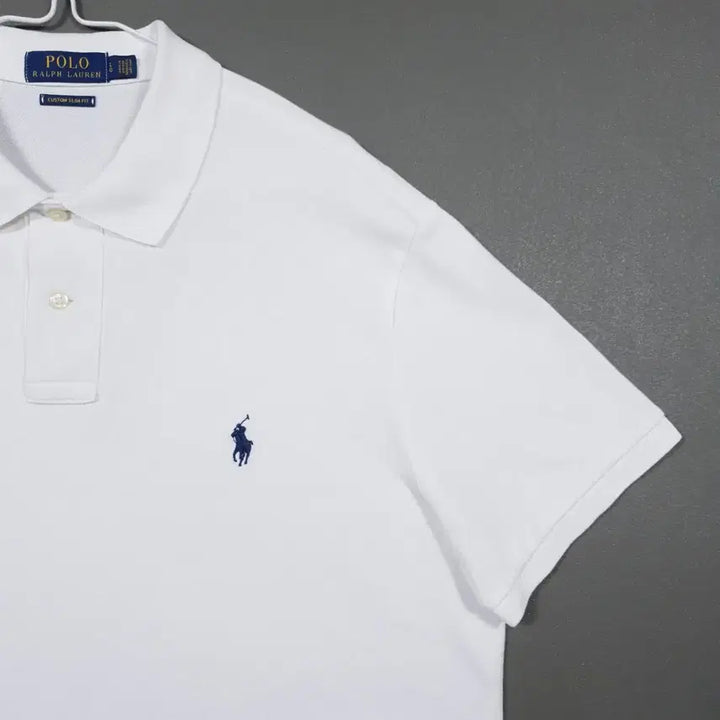 [BUNJANG] Polo Ralph Lauren Custom Slim Fit Mesh Polo Shirt White Short Sleeve / L) 폴로 랄프로렌 커스텀 슬림핏 메쉬 폴로 셔츠 화이트 반팔 카라티