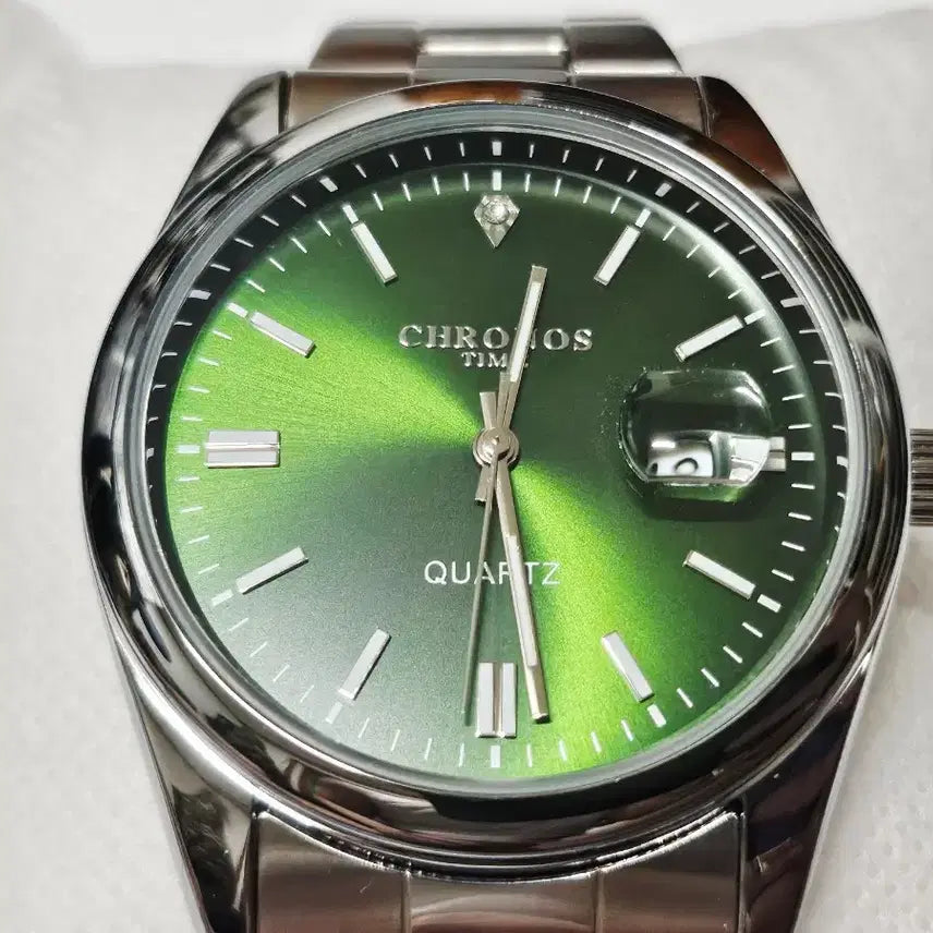 [BUNJANG] Cronos Quartz Watch Green / 크로노스 쿼츠 시계 그린