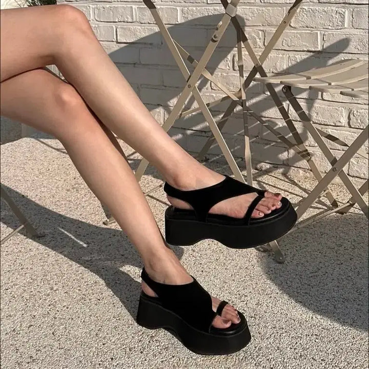 [BUNJANG] Makmade Wave Platform Flip-Flops / Makmade wave platform flipflop