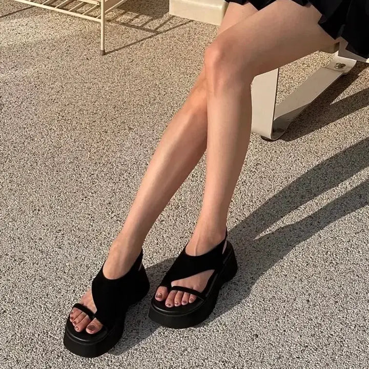 [BUNJANG] Makmade Wave Platform Flip-Flops / Makmade wave platform flipflop