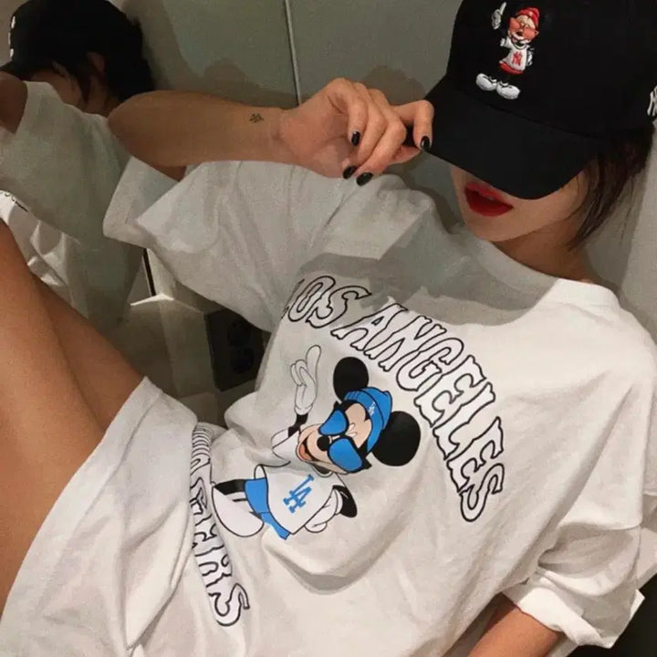 [BUNJANG] MLB x Disney Mickey Collection Cap / (신품급,셀럽착용) MLBx디즈니 미키컬렉션 볼캡모자