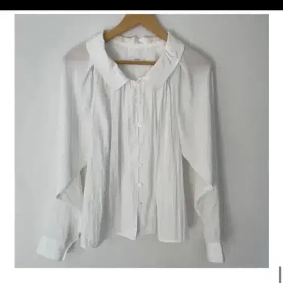 [BUNJANG] DoaTech Shirring Blouse White / 도매텍 table 셔링 블라우스