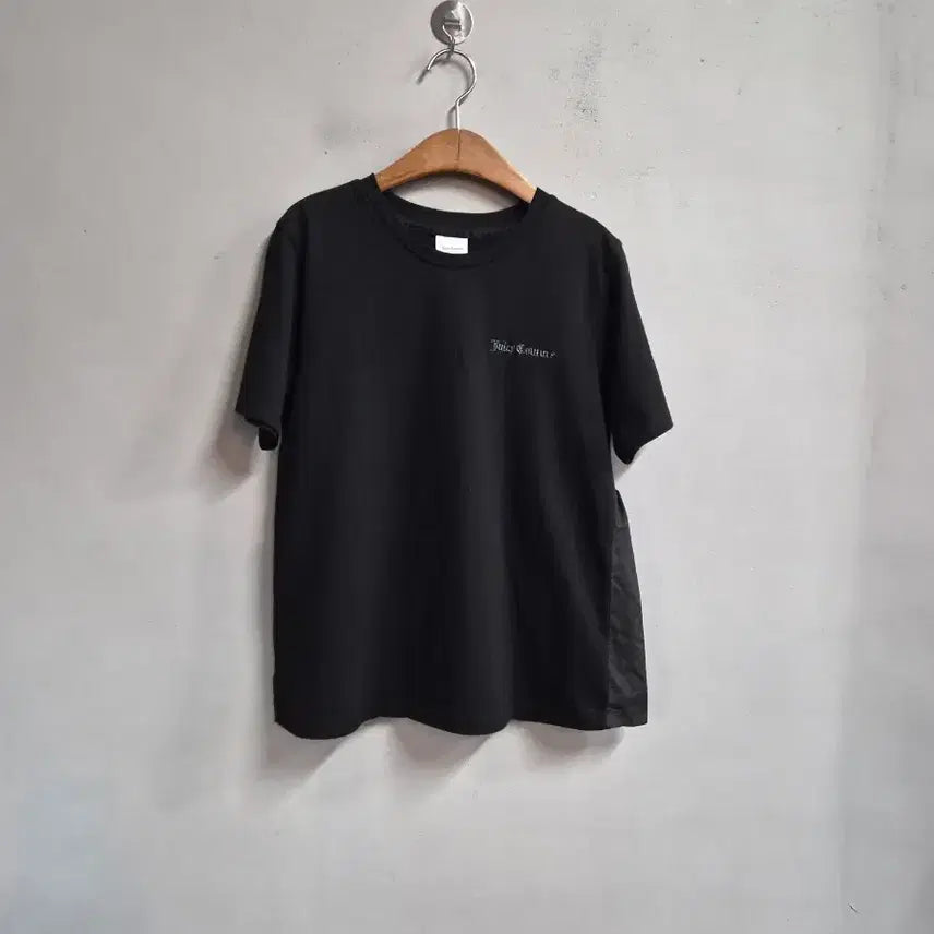[BUNJANG] Jucy Woody Frill Short Sleeve T-Shirt Black / 쥬시꾸뛰 프릴 반팔티 블랙 free