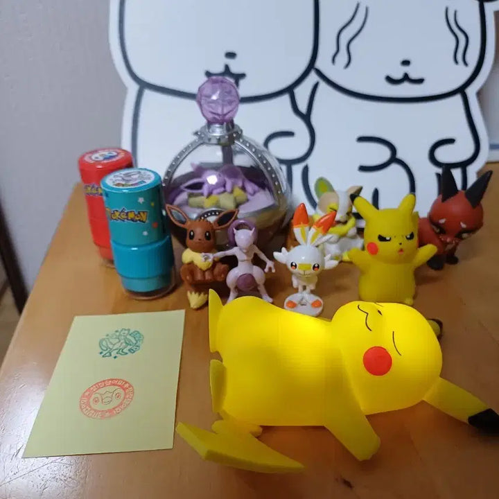 [BUNJANG] Pokemon Goods Bundle Set / 포켓몬 굿즈 이것저것 일괄 손가락인형 전등 리멘트 등