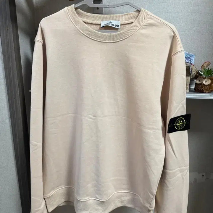 [BUNJANG] Stone Island Sweatshirt Beige / 스톤아일랜드 맨투맨 베이지