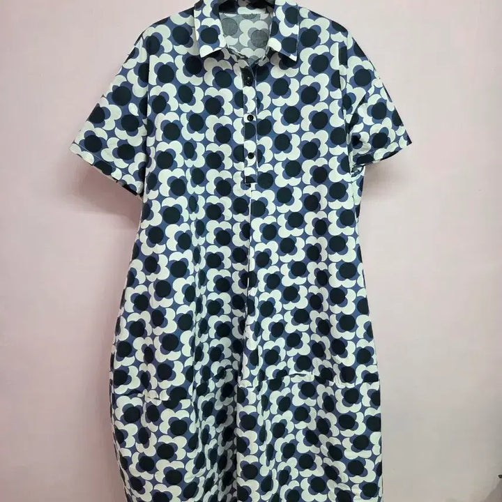 [BUNJANG] Cocoon Fit Patterned Dress / 아방한 코쿤핏 패턴 원피스 55-77