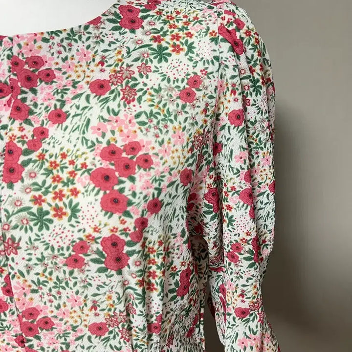 [BUNJANG] Summer Floral Pattern Long Dress / [새상품] 여름 플라워 패턴 롱 원피스