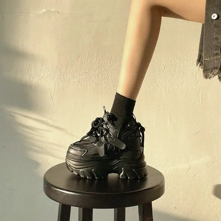 [BUNJANG] Mongle Shoes Platform Boots (235mm, 14cm Heel) / 몽글슈즈 스탠딩화 235 14cm