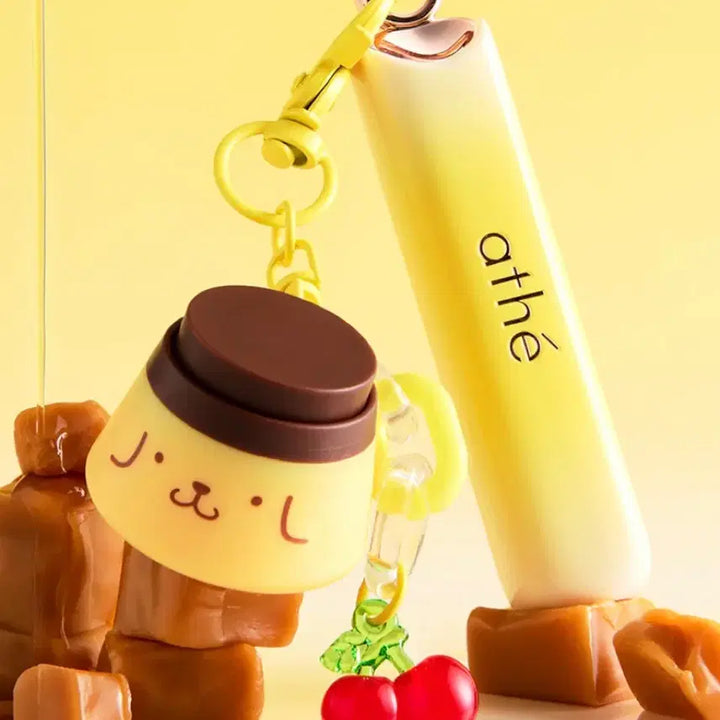 [BUNJANG] Ate Authentic Lip Gloomy Balm Pompompurin Collaboration Cherry Keyring / 아떼 립밤 푸린 체리 키링