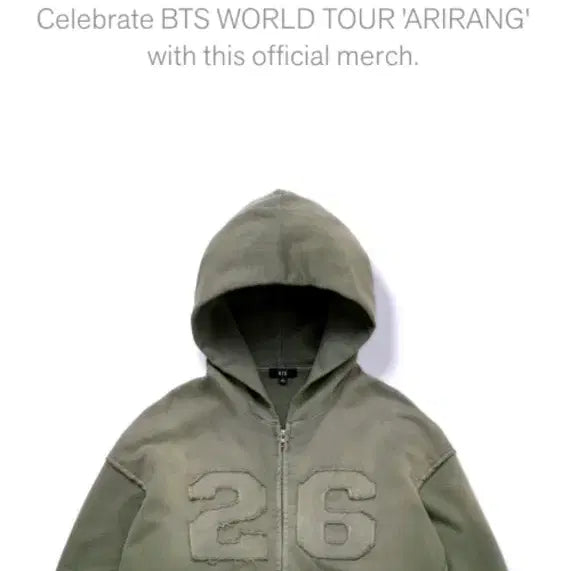 [BUNJANG] BTS Arirang Korea Limited Edition Zip-Up Hoodie / [Size XL] 방탄소년단 BTS 한국한정 아리랑 집업후디 후드