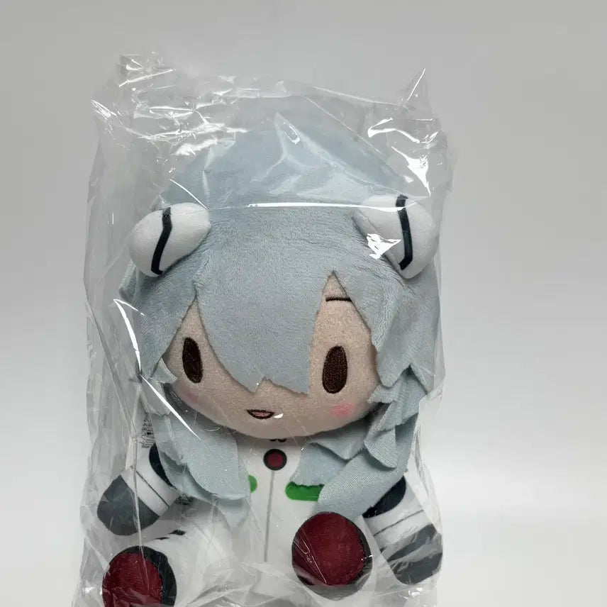 [BUNJANG] Evangelion Rei Ayanami Long Hair Fuwa Pucci Plush (22cm) / 미개봉, 정품) 에반게리온 후와푸치 레이(장발) 인형 약 22cm