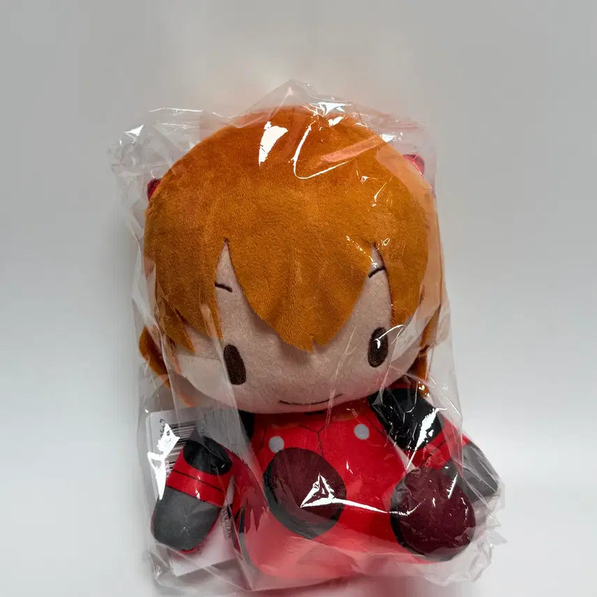 [BUNJANG] Evangelion Fuwapuchi Asuka (Basic) Plush Doll 22cm / 미개봉, 정품) 에반게리온 후와푸치 아스카(기본) 인형 약 22cm