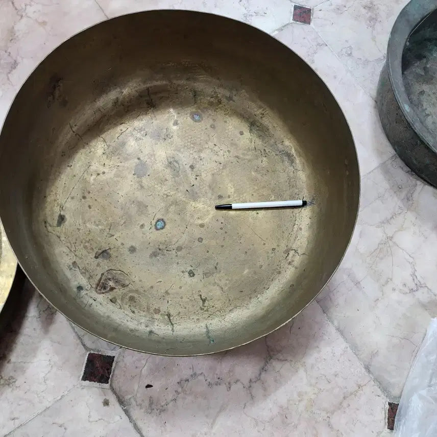 [BUNJANG] Extra Large Brass Yugi Bowl 45cm Diameter / 초대형 놋쇠 유기제품 지름45cm