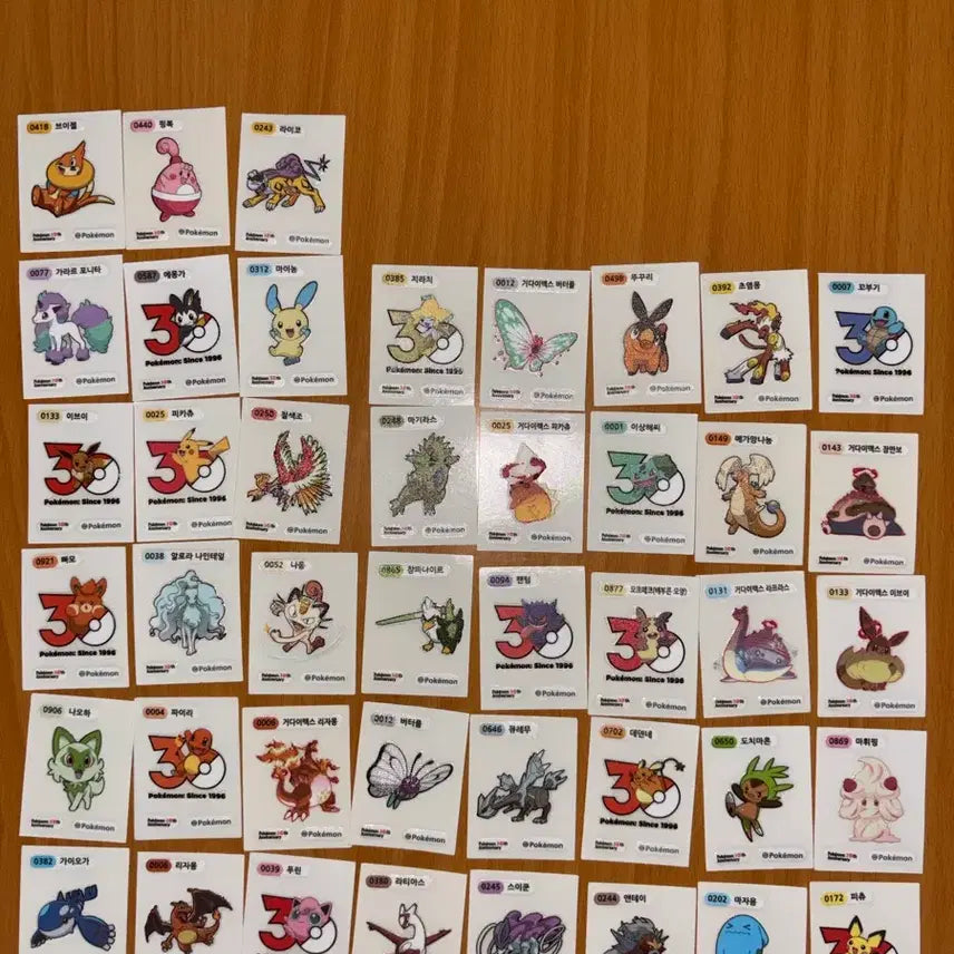 [BUNJANG] Pokemon 30th Anniversary Sticker Collection / 포켓몬 30주년 띠부씰