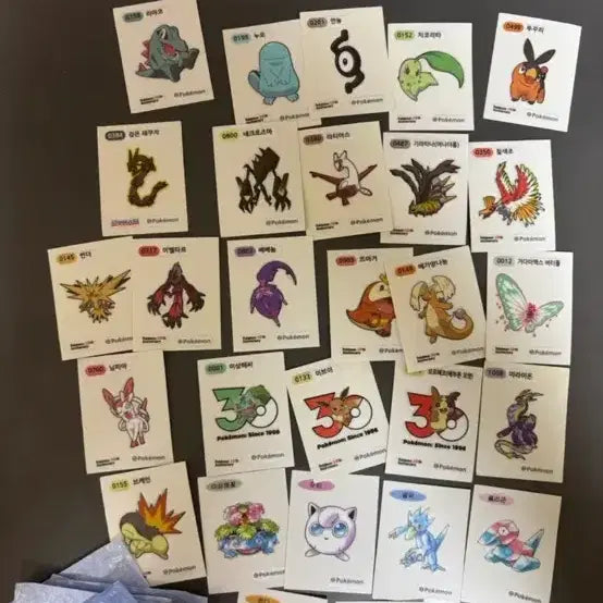 [BUNJANG] Pokemon 30th Anniversary Sticker Collection / 포켓몬 30주년 띠부씰