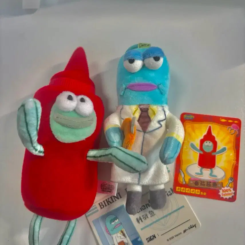 [BUNJANG] SpongeBob SquarePants Bikini Bottom Citizen Pop Mart Keychain Doll Prop Scientist / 스폰지밥 비키니시티 시민 팝마트 키링 인형 소품 과학자
