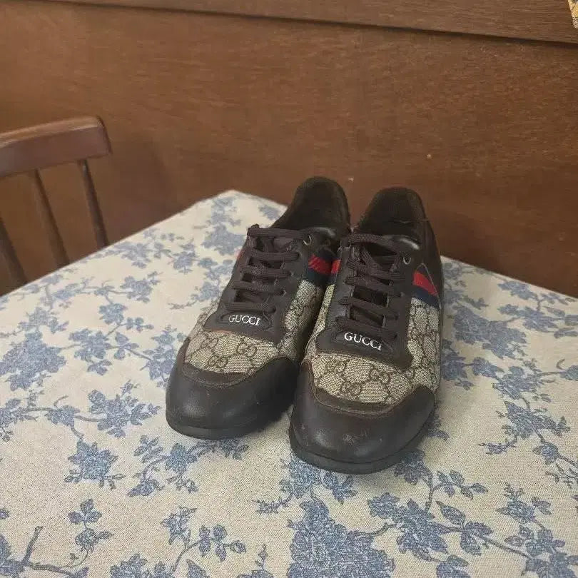[BUNJANG] Vintage Gucci Sneakers GG Pattern Brown / 빈티지 구찌 스니커즈 GG 패턴 브라운