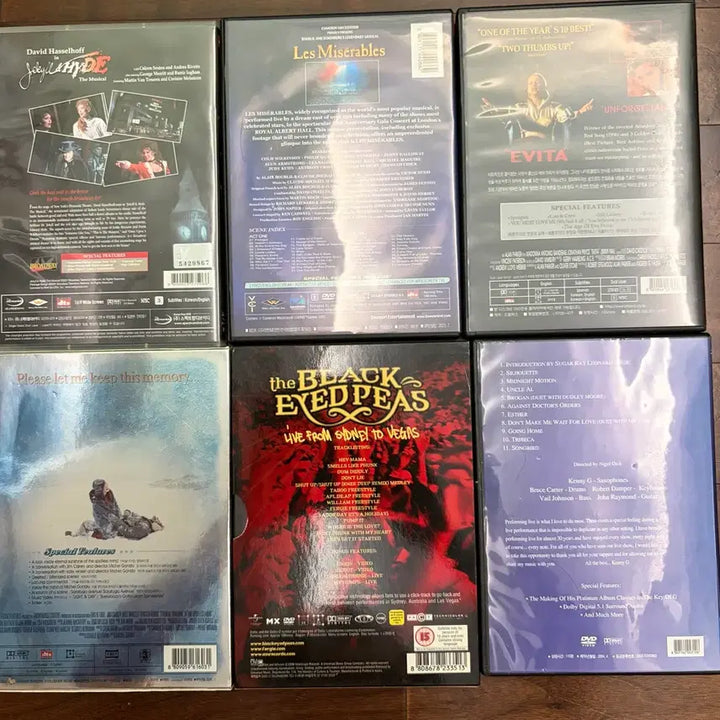 [BUNJANG] Musical and Concert DVD Collection (6 Discs) / 뮤지컬/콘서트 DVD 모음(6종)