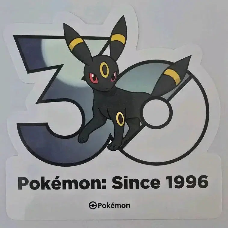 [BUNJANG] Pokemon 30th Anniversary Umbreon Sticker / 포켓몬 30주년 기념 스티커 블래키