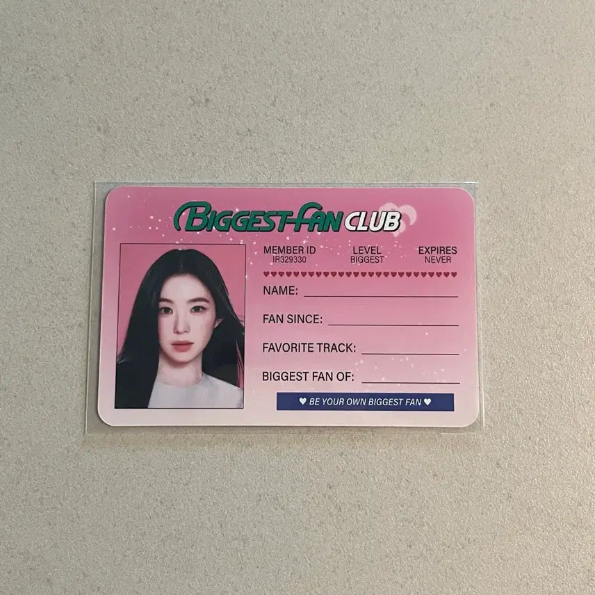 [BUNJANG] Red Velvet Irene Biggest Fan Fanclub Card Photocard / 레드벨벳 아이린 비기스트팬 biggest fan 팬클럽카드 포카 양도