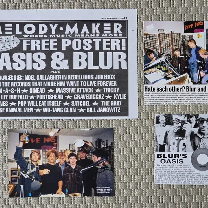 [BUNJANG] Oasis Blur Magazine Scrap Poster / 포스터 oasis Blur 오아시스 블러 매거진 스크랩