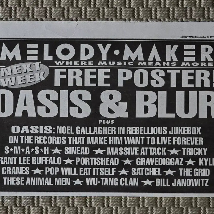 [BUNJANG] Oasis Blur Magazine Scrap Poster / 포스터 oasis Blur 오아시스 블러 매거진 스크랩