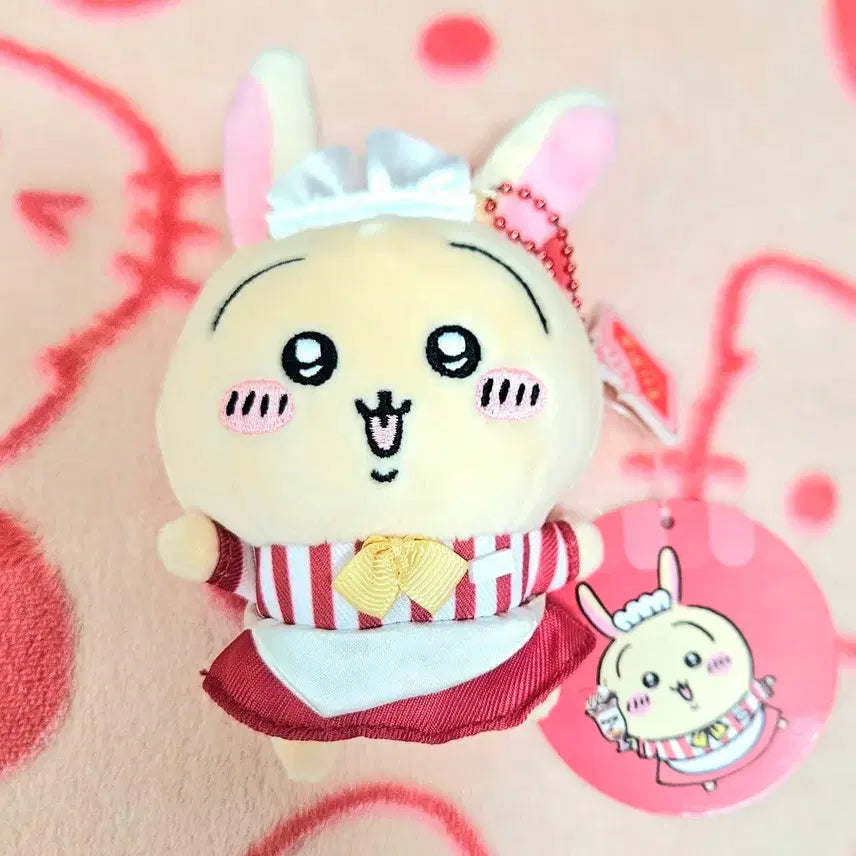 [BUNJANG] Chiikawa Usagi Waitress Mascot Keychain / 치이카와 레스토랑 우사기 마스코트 판매