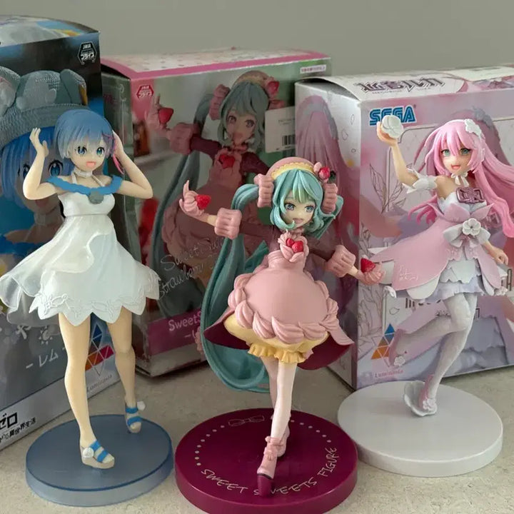 [BUNJANG] Sega Figure 3 Types Set (Rem, Miku, etc.) / 피규어 3종 세트 (렘,미쿠 등)