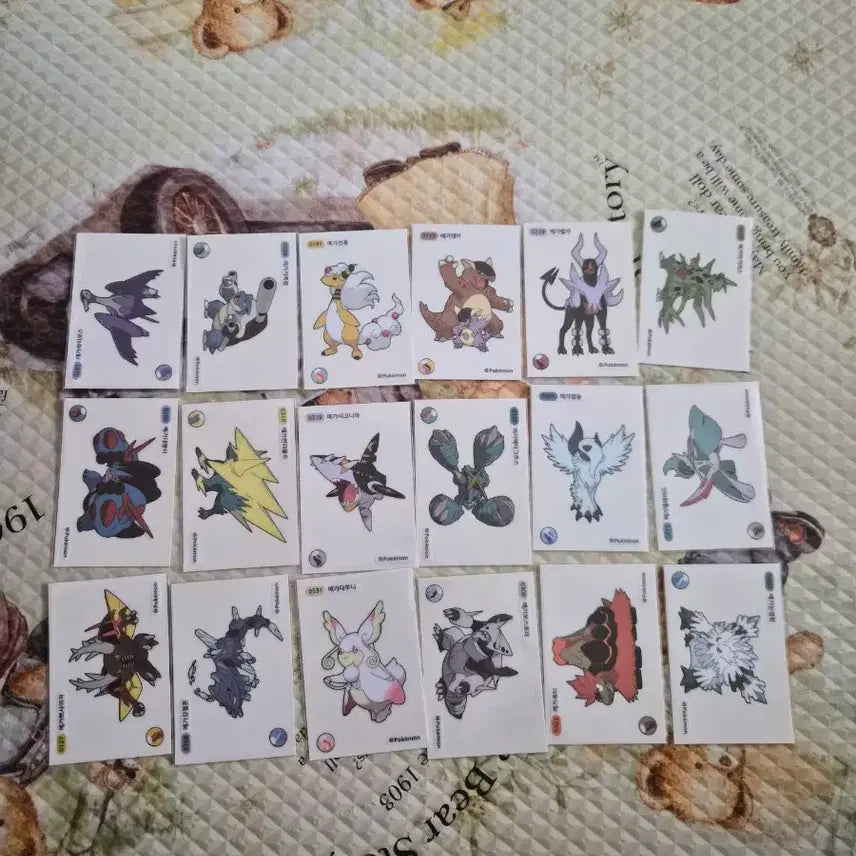 [BUNJANG] Pokemon Stickers Bundle Set (18 pcs) / 포켓몬띠부씰 메가포켓몬띠부씰18장을 일괄판매합니다