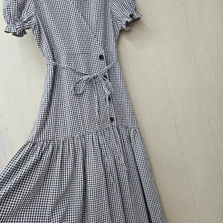 [BUNJANG] G-Cut Check Long Dress / 지컷 g cut 체크 롱원피스 55