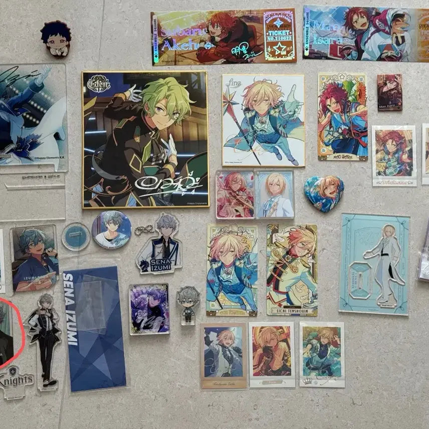 [BUNJANG] Ensemble Stars! Sena Izumi, Tenshoin Eichi, Isara Mao, Tomoe Hiyori Merchandise Bundle Set / 앙스타 세나 이즈미/텐쇼인 에이치/이사라 마오/토모에 히요리 굿즈 일괄