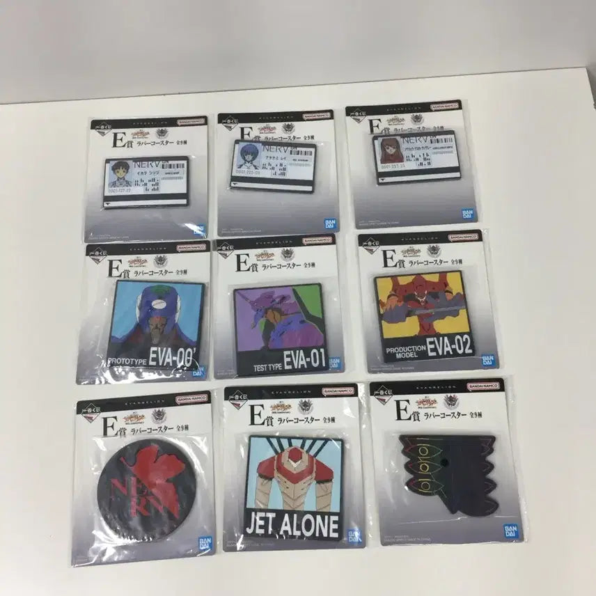 [BUNJANG] Neon Genesis Evangelion Rubber Coaster Set / 신세기 에반게리온 고무 코스터 세트
